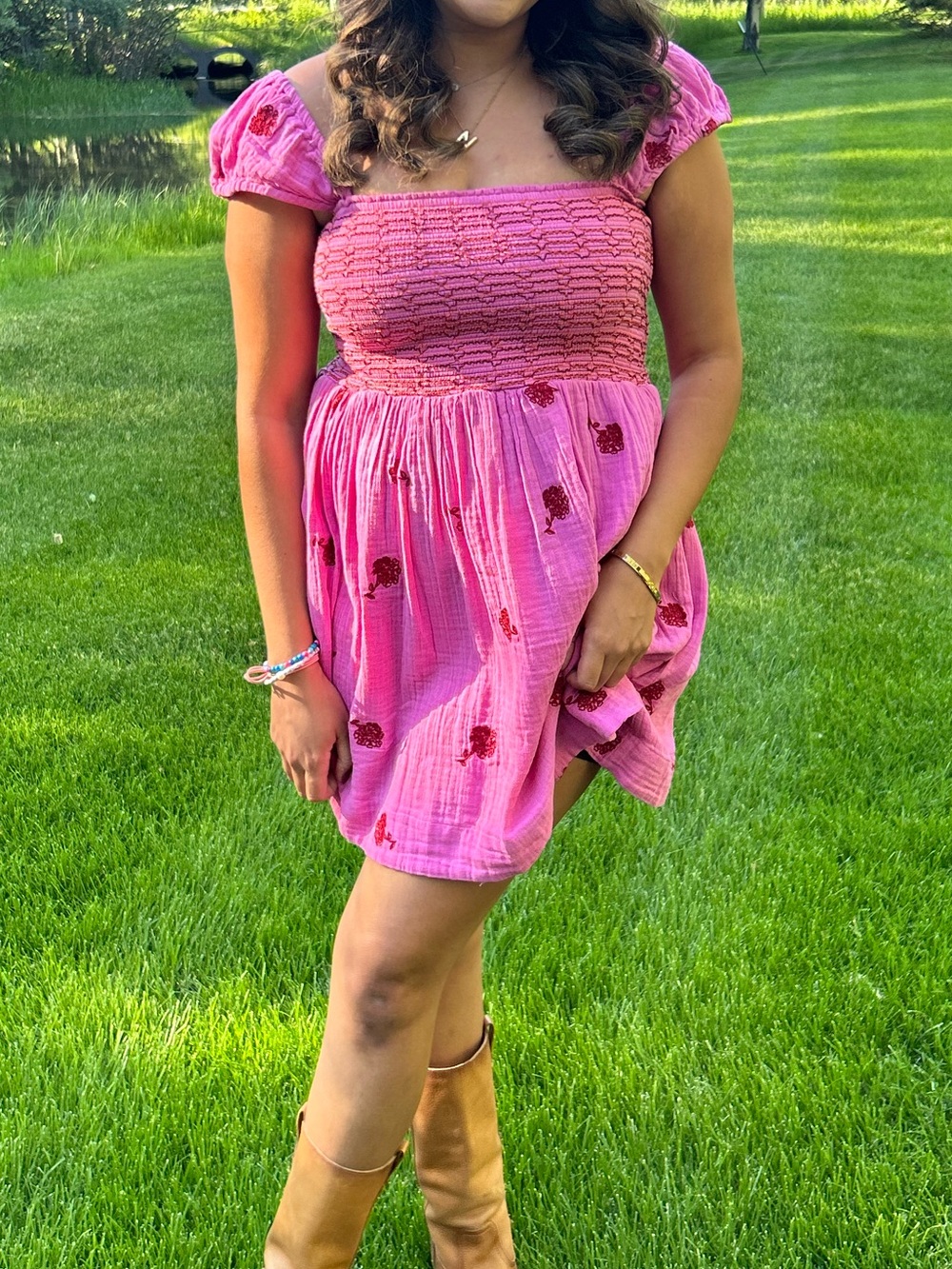 Tory Embroidered Mini Dress - Picture 3 of 4